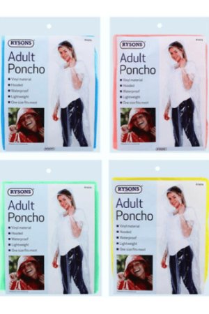 Adult Hooded Waterproof Poncho