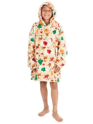 Kids Christmas Design Oversized Snuggle Hoodie